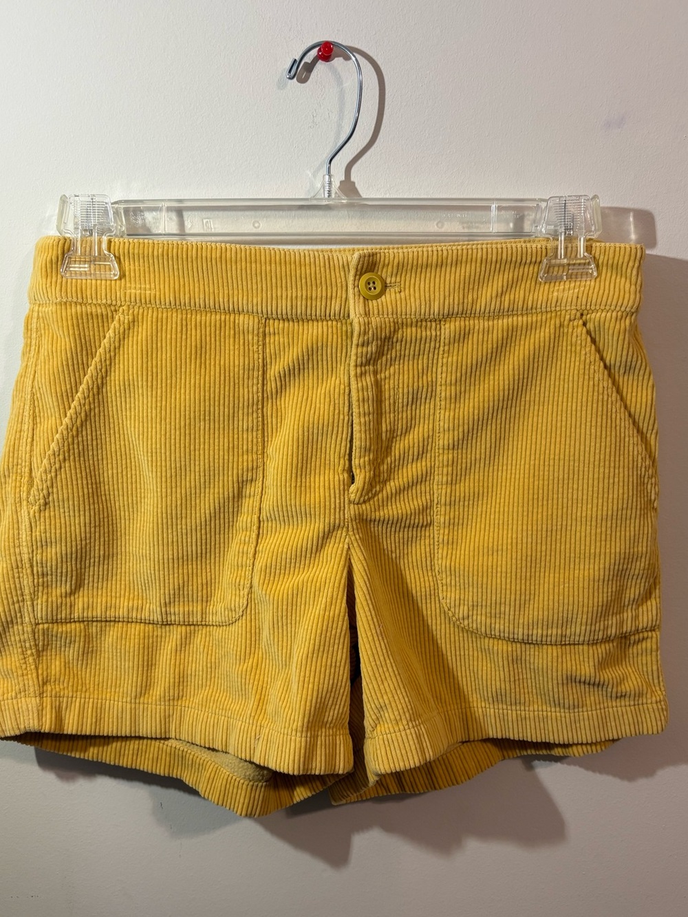 J. Crew Yellow corduroy shorts Women’s size 8 front and back pockets